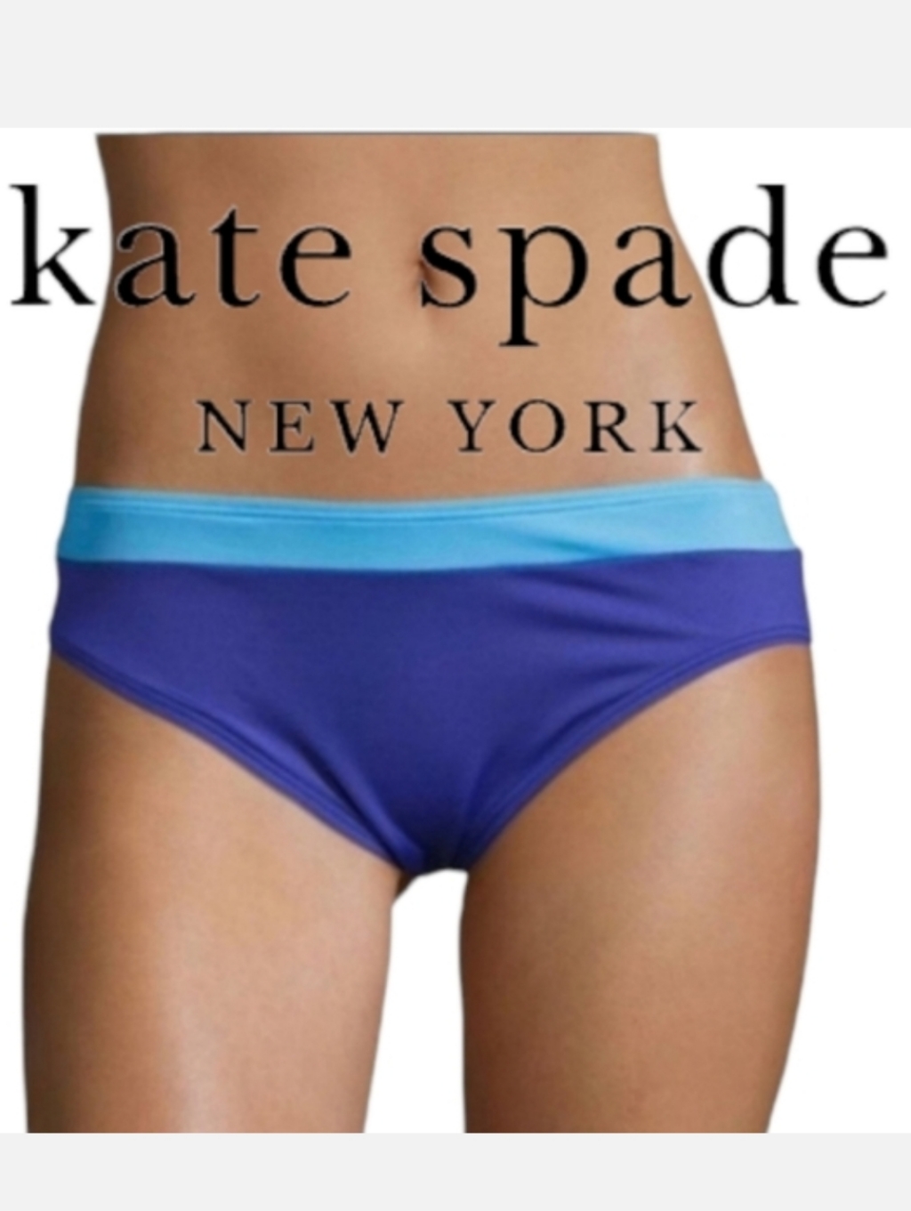 Kate Spade Dive Right In Cobalt Blue Hipster Bikini Bottom Sz Xs-S